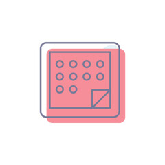 Sticker - Calendar vector icon