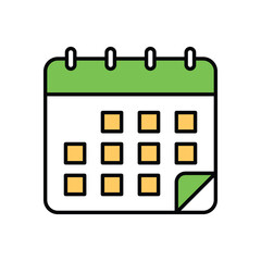 Sticker - Calendar vector icon