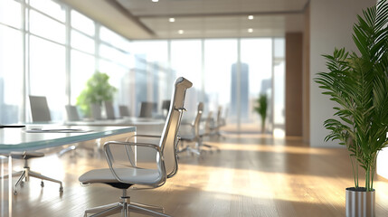 Wall Mural - Beautiful defocused office background - office interior panoramic background interior of a modern hospital interior of a office
