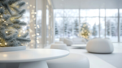 Wall Mural - Blur futuristic business office reflexive blurred modern business skyline office building for business background