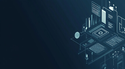 Wall Mural - big data transforms digital marketing data technology background email symbol in the center of a net
