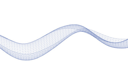 Wall Mural - abstract geometric surface wave 3d	
