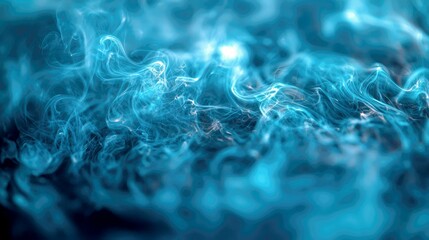 Wall Mural - abstract blue smoke: dynamic swirls and ethereal textures. a serene and mystical digital art backgro