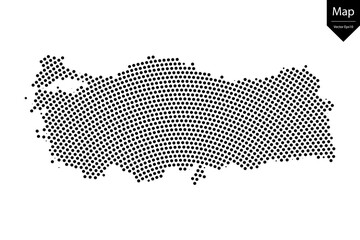 Wall Mural - Abstract image Turkey map from point Black on a white background. Vector illustration eps 10.	
