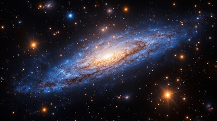 Wall Mural - blue galaxy background
