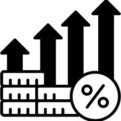 Wall Mural - Interest Rate icon