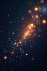 Wall Mural - tiny starlight sparks float freely on a deep black canvas with intricate bokeh details, stars, twink