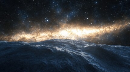 Wall Mural - subtle starry night background with space for text. generative ai