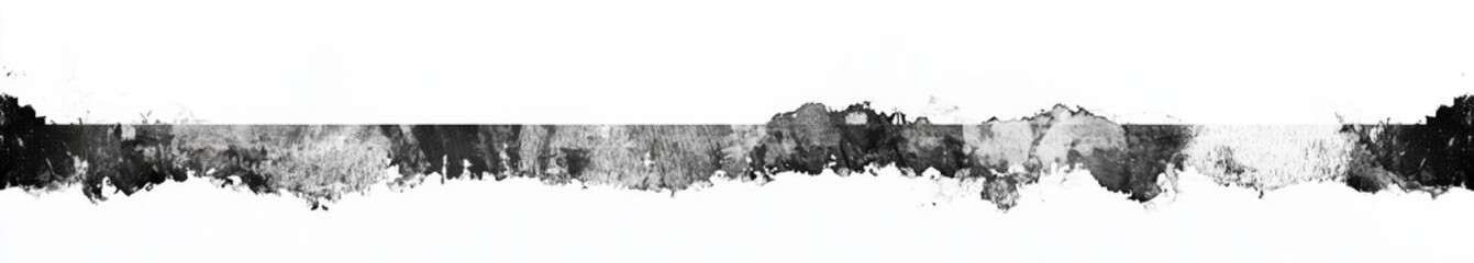 Monochrome ink landscape, abstract art, white background, design element