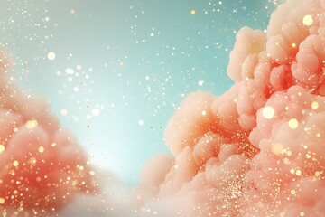 Wall Mural - pastel pink abstract glitter texture with sparkling particles and smooth gradient background in a mi