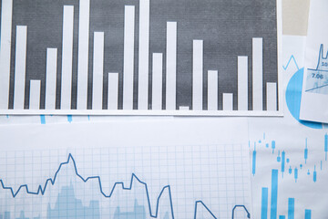 Wall Mural - Financial growth graphs on the desk. Business