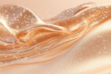 Wall Mural - glittering peachy-pink texture with shimmering particles on a smooth background for minimalist desig