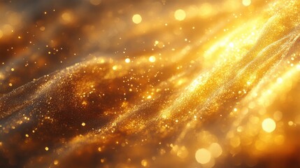 Wall Mural - golden fireworks background