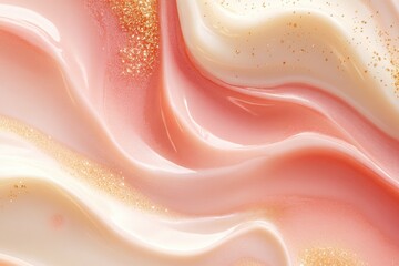 Wall Mural - subtle pastel pink and cream gradient texture with soft glow and sparkling highlights for minimalist
