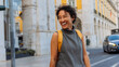 © bernardbodo - Tourist laughing in lisbon enjoying summer holidays in portugal