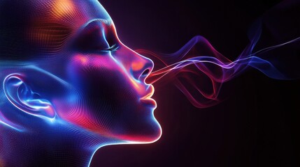 Wall Mural - vector background with abstract tech communication concept.