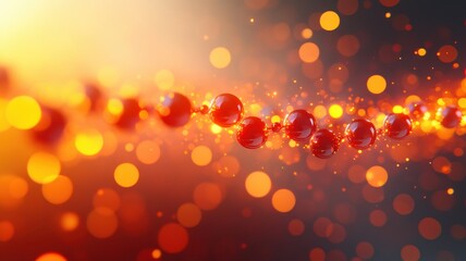 Wall Mural - dynamic visualization of molecular astaxanthin in action scientific environment digital art abstract
