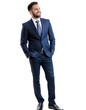 © NH1213 - Generative AI. Portrait of only one Man White Background. created by AI.