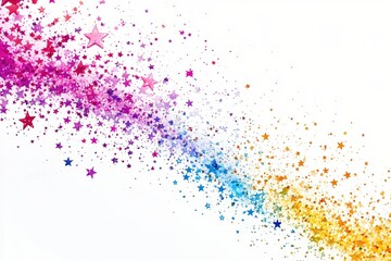 Leinwandbilder - Colorful Starry Sky Abstract Background with Rainbow Gradient for Celebration and Festive Mood