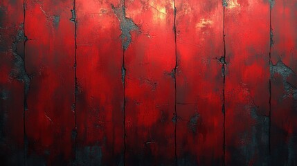 red grunge wall with textured dark and dirty pattern for horror themed design background