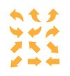 © MDneamul - Arrows set black icons. Arrow icon. Arrow vector collection. Doddle arrow set, collection of arrows. Collection different arrows sign