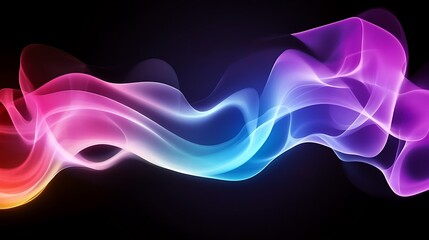 Wall Mural - Colorful smoke wave abstract background