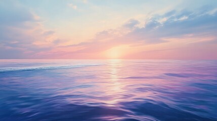 Aufkleber - A serene ocean view at sunset, showcasing vibrant colors and calm waters.