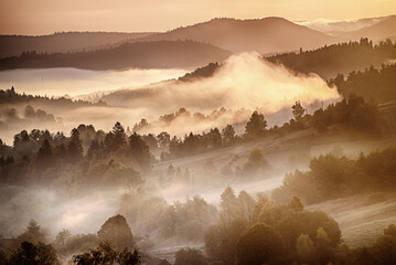 Wall Mural - morning mountain landscape