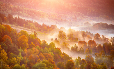 Wall Mural - autumn mountain landscape