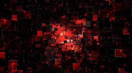 Abstract dark black and red technology geometric background. Modern futuristic background. Suit for banner, brochure, flyer, poster, website, landing page and more

