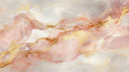 Wall Mural - abstract marble background with pink and gold texture design