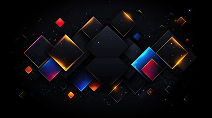 Wall Mural - abstract geometric design with vibrant color squares