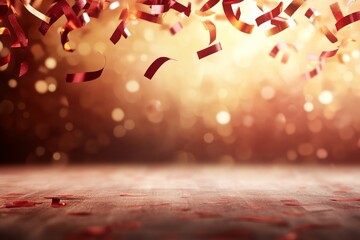Fototapete - Bright confetti cascades through the air, filling the background with a joyful array of colors, ideal for capturing festive themes and celebratory occasions