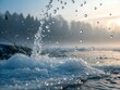© IrenKa - Water Splashing in Cold Nature – Frozen Droplets in Motion