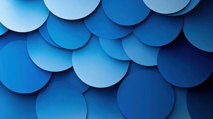 Wall Mural - A textured arrangement of overlapping blue circles creating a visually appealing backdrop.