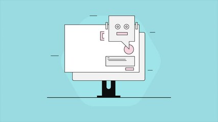 Wall Mural - ai chat bot assistance, artificial intelligence giving answers, search engine with ai assistance. an