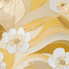 Wallpaper flower, floral, gold illustration