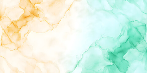 Wall Mural - light abstract background with light green and yellow watercolor stains that do not stand out.