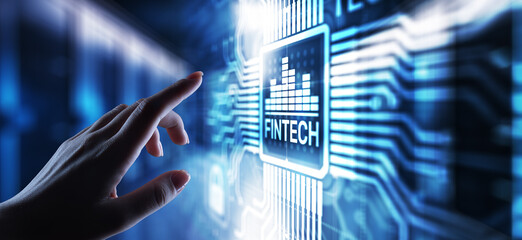 Wall Mural - fintech financial technology cryptocurrency investment and digital money. business concept on virtua