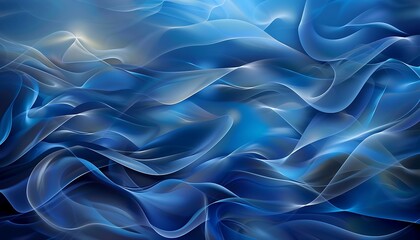Wall Mural - abstract blue smoke on black background. 3d rendering, 3d illustration.