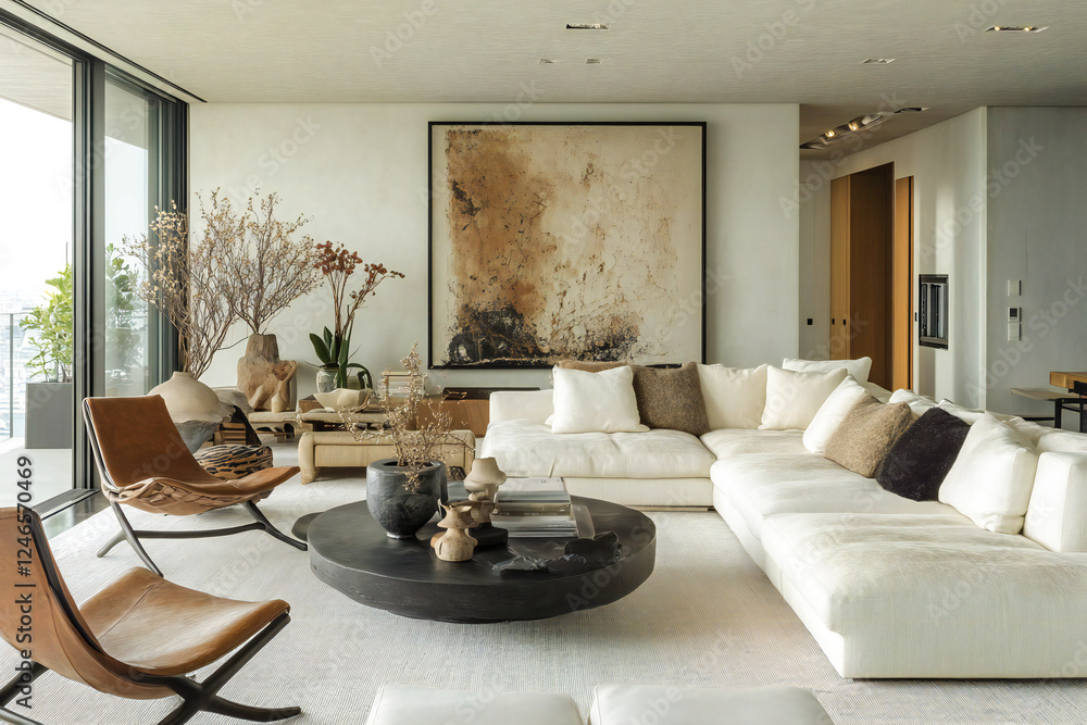 Large Window Scandinavian Apartments In Tokyo With Modern Design