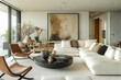 © VetalStock - Scandinavian interior design of modern living room in Tokyo apartment