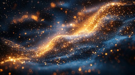 Wall Mural - cosmic connectivity glowing nodes linking celestial bodies in the universe