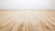 © zeitgenstd - Empty Room with Light Wood Floor and White Walls: Minimalist Interior Design Concept