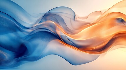 Wall Mural - abstract background with waves of blue and brown color