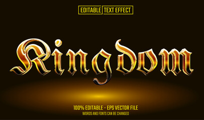 Canvas Print - kingdom editable text effect