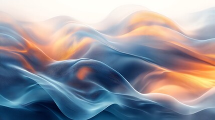 Wall Mural - abstract background with waves of blue and brown color
