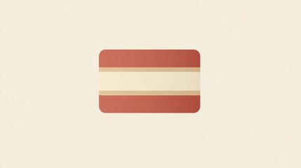 Sticker - abstract rectangular flag design with subtle color bands on a soft background for creative projects
