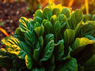 Poster - an image of a close up of a plant with green leaves, there is a close up of a plant with green leaves