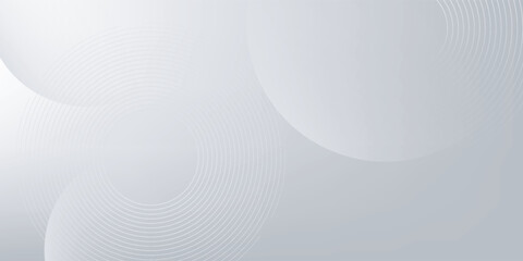 A minimalist abstract background featuring overlapping curves and circular shapes in various shades of gray, creating a smooth gradient and subtle depth